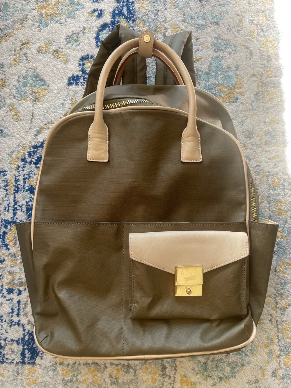 India Hicks Nylon and Leather Backpack.  Perfect for travel!